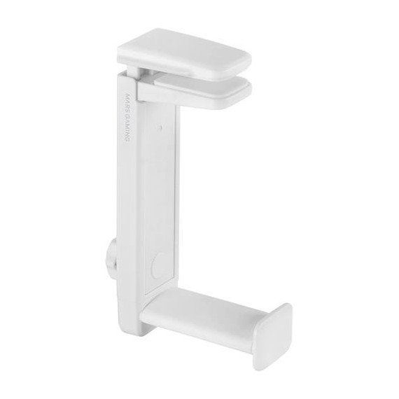 MARS GAMING Soporte Ajustable para Auricular bajo Mesa Rotacion 360 MHH2W Blanco