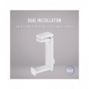 MARS GAMING Soporte Ajustable para Auricular bajo Mesa Rotacion 360 MHH2W Blanco