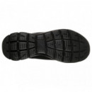 Zapatillas SKECHERS Negras Cordon Elastico