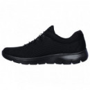 Zapatillas SKECHERS Negras Cordon Elastico