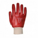 Guante PVC Algodón Rojo Talla L PC152R