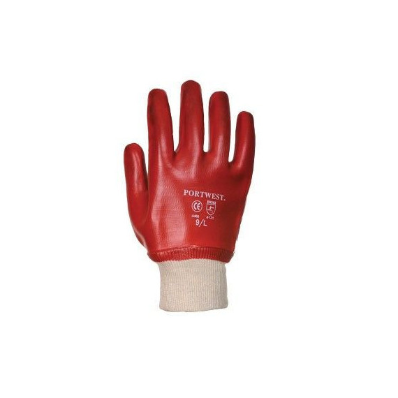 Guante PVC Algodón Rojo Talla L PC152R
