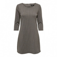 Vestidos Vestido ONLY Brilliant Black Brown Houndstooth - Guanxe Atlantic Marketplace