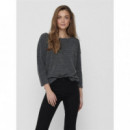 Camisetas Mujer Camiseta ONLY Alba Oversize 3/4 Dark Grey Melange
