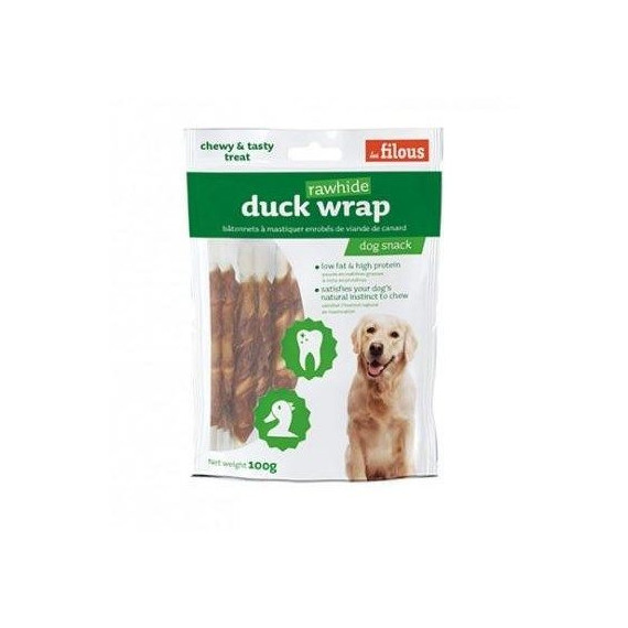 FILOUS Perro Snack Duck Wrap Rawhide 100 Gr