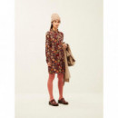 Vestidos Vestido XANTIK Botones Garnet Bouquet Bliss