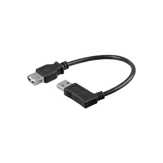 NIMO Cable Extensor Usb/m Acodado Derecha a Usb/h Corto Negro WIR915