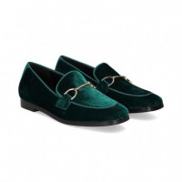 Mocasin Adorno Terciopelo Verde  VIBES