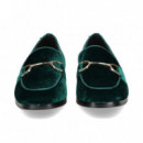 Mocasin Adorno Terciopelo Verde  VIBES