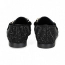 Mocasin Eslabon Terciopelo Negro  VIBES