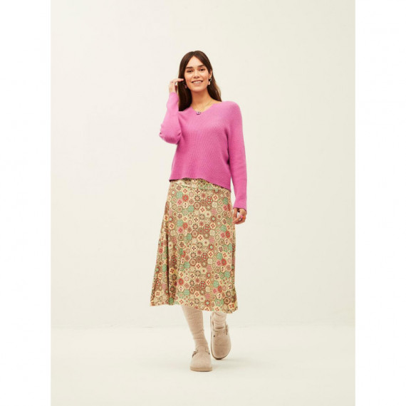 Jerséis y Sudaderas Jersey XANTIK Liso Escote Redondo Fucsia