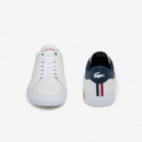 Zapatillas de Hombre Powercourt en Piel Tricolor LACOSTE