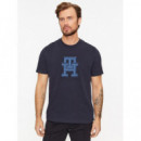 Monogram Applique Tee Desert Sky  TOMMY HILFIGER