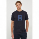 Monogram Applique Tee Desert Sky  TOMMY HILFIGER