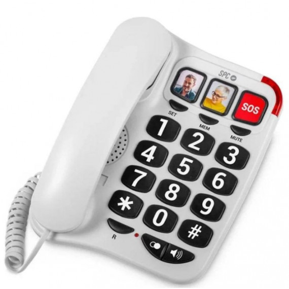 SPC Telefono Fijo Confort Numbers 2 / Blanco