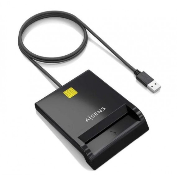 AISENS Lector de Dni y Tarjetas ASCR-SN06-BK Negro
