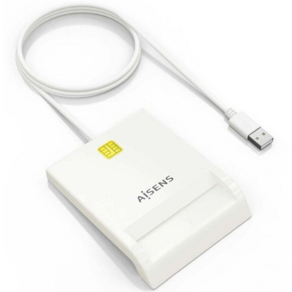 AISENS Lector de Dni y Tarjetas ASCR-SN07-W Blanco