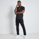 Camiseta 11º Cut And Sew Printed Oversized Negro