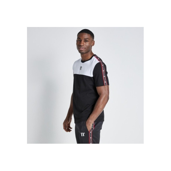 Camiseta 11º Colour Block Tape Negro/blanco