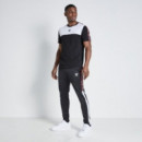 Camiseta 11º Colour Block Tape Negro/blanco
