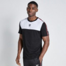 Camiseta 11º Colour Block Tape Negro/blanco