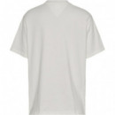 Camiseta Tommy Mujer Rlx New Varsity Blanco  TOMMY JEANS