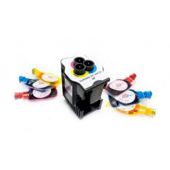 Kit de Recarga Hp 22 / 22XL / 28 / 57 (1 Estacion de Recarga + 6 Recargas Color)