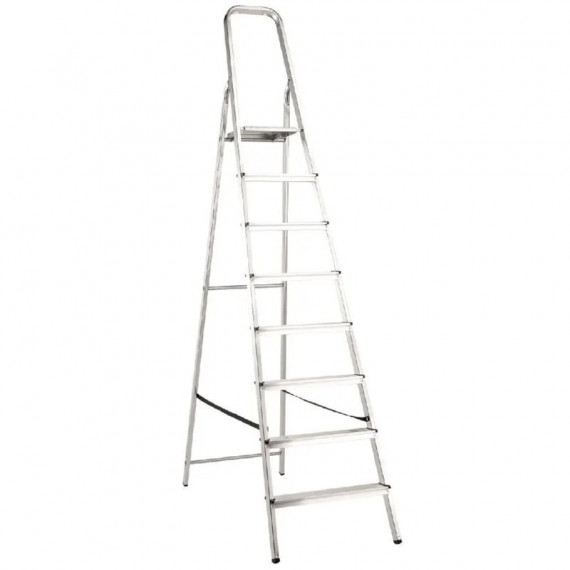 Escalera Alpos Aluminio Domestica 8 Peldaños 2.52 Metros 3108