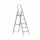 Escalera Alpos Aluminio Domestica 5 Peldaños 1.78 Metros 3105