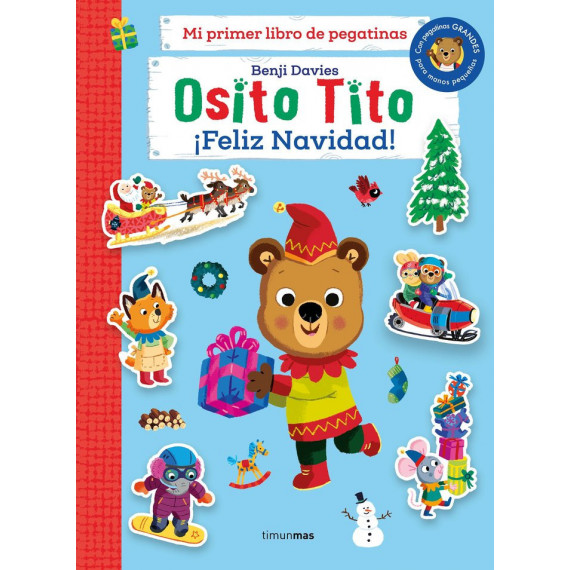 Osito Tito. mi Primer Libro de Pegatinas. Navidad