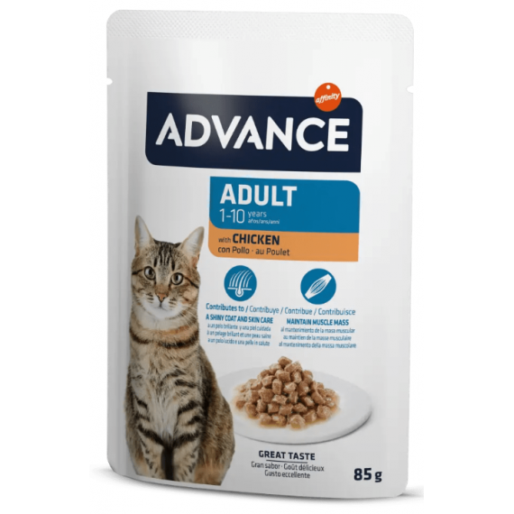 ADVANCE Cat Adult Pollo Pouch 85 Gr