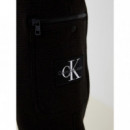 Jogger CALVIN KLEIN Negro Logo en Bolsillo
