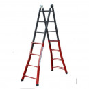 Escalera Industrial Acero Multiposicion Tijera Telescopica 3,60 Metros 8+8