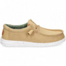 Deportivo Wallabee Tejido Cuero  HEY DUDE
