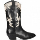 1/2 Cowboy Reptil Blanco/piel Negro  ALPE