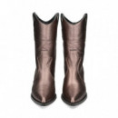 1/2 Bota Cowboy Metalizada Marron  ALPE