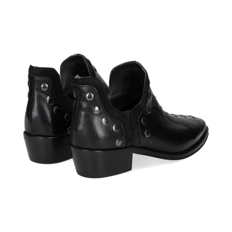 Zapatos Alpe Botines Tachuelas Alpe Botines Negros De Piel Con
