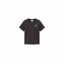 Camisetas Hombre Camiseta Double a By WOOD WOOD Ace Black Coffee