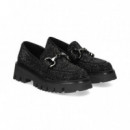 Mocasin Eslabon Glitter Negro  SEBAGO