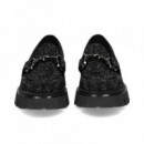Mocasin Eslabon Glitter Negro  SEBAGO