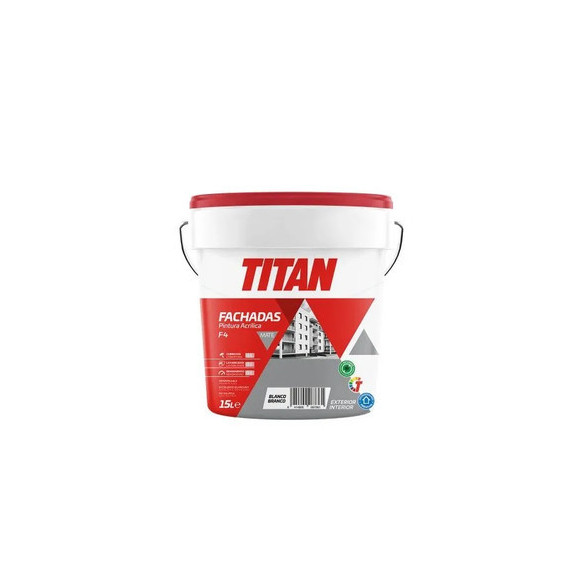 Pintura Titan Titania Fachada Blanco 5700  4 Litros