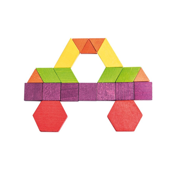 Bloques de Madera 250 Ud. Bloques de Patrones de Madera Geométrica. Puzzles Construcción Tangram  MIDEER - Guanxe Atlantic Marke