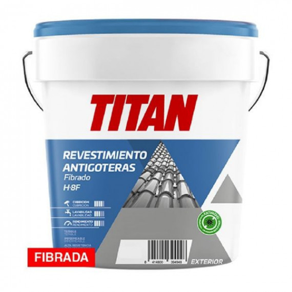 Pintura Titan Revestimiento Antigoteras Fibrado H8F 15 Litros