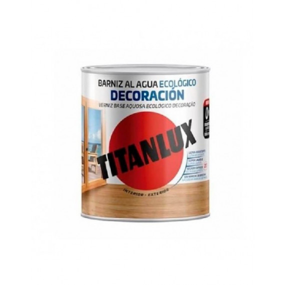 Barniz Titan Ecologico Decoracion Al Agua Satinado 1002  750 Ml
