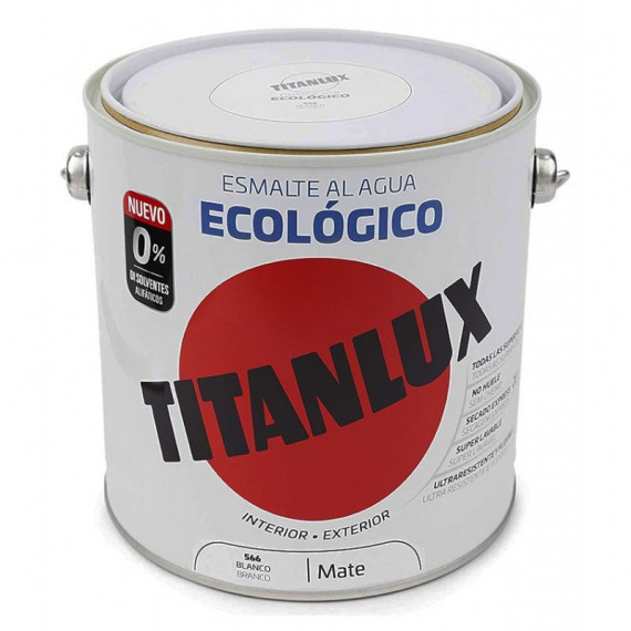 Pintura Titan Titanlux Esmalte Al Agua Ecologico Mate 2,5 Litros