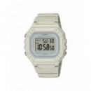 CASIO Coleccion W-218HC-8AVEF Reloj Digital Blanco Cronometro,alarma,calendario, Correa Resina,resis
