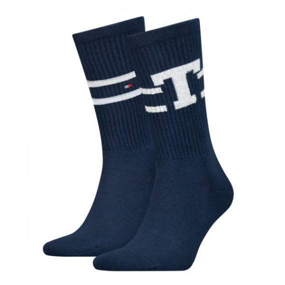 Th Men Sock 2P Sport Patch Boucle Navy /  TOMMY HILFIGER