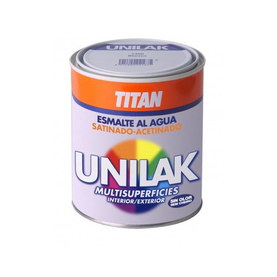 Pintura Titan Unilak Esmalte Al Agua Satinado 4 Litros