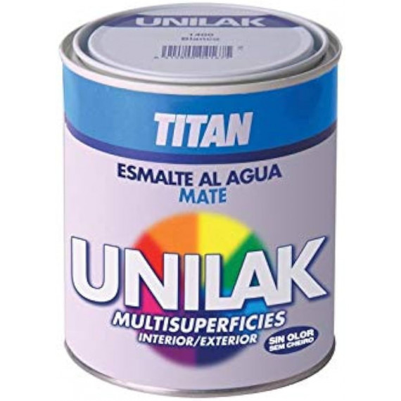 Pintura Titan Unilak Esmalte Al Agua Mate 375 Ml