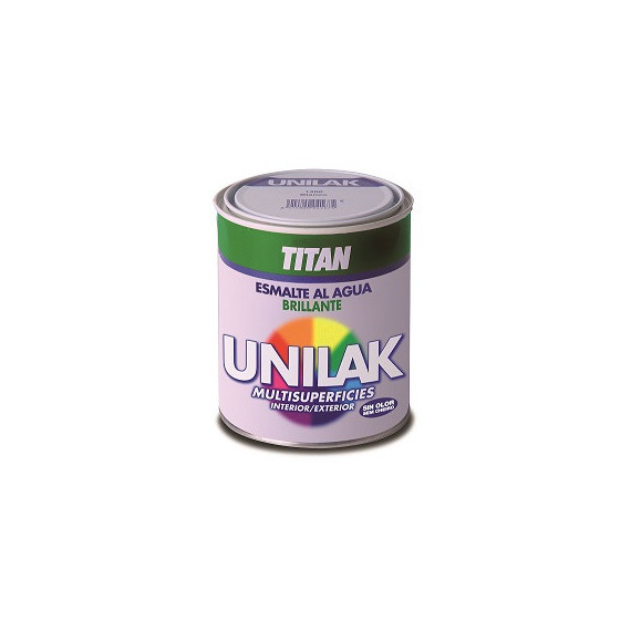 Pintura Titan Unilak Esmalte Al Agua Brillante 750 Ml